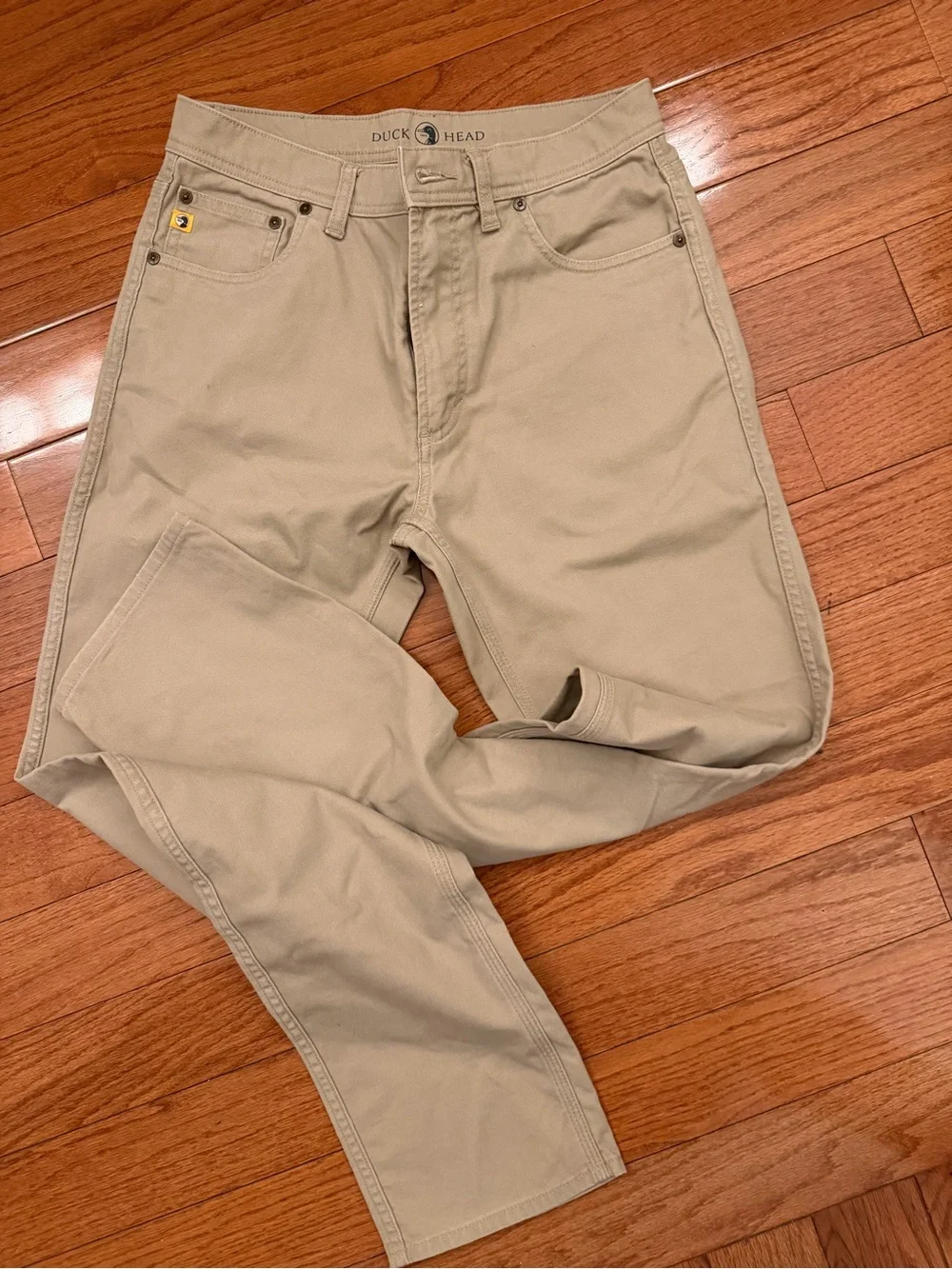 Faherty Men's Slim Straight Canvas Pants in Light Beige